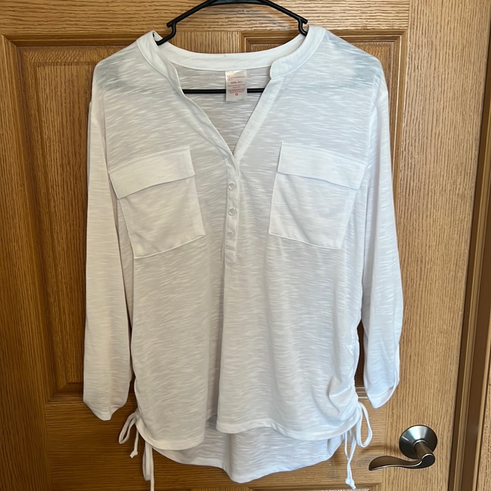 White no boundaries button up shirt